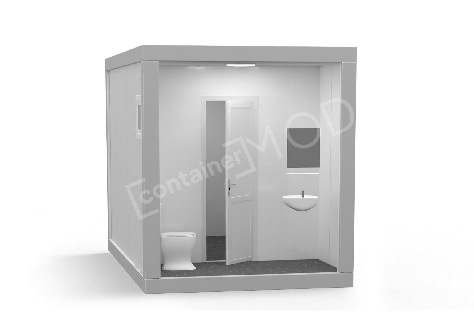 Container de Locuit 4m cu WC White 1 Window ContainerMod