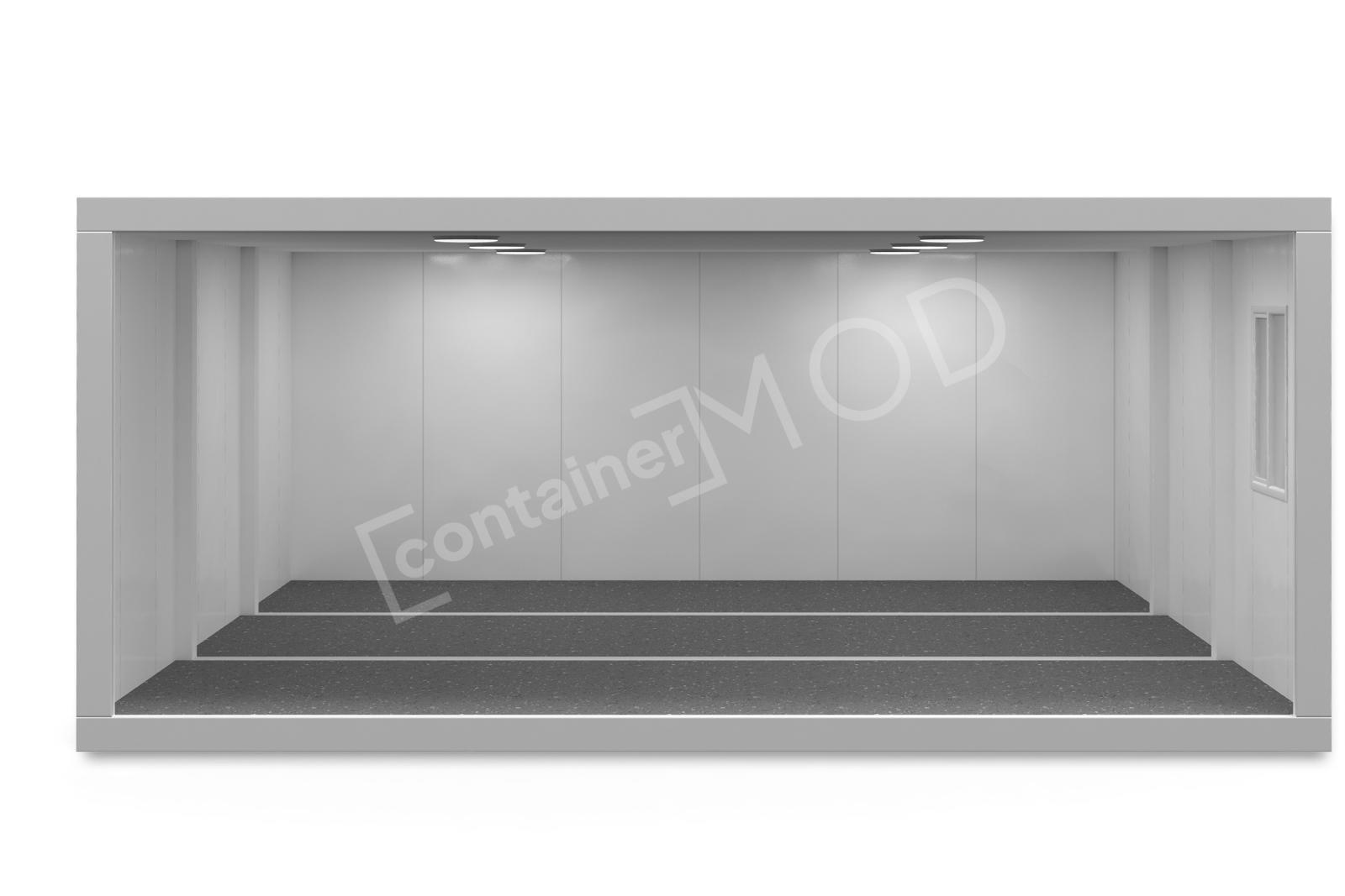 Container Modular 6x7.2m cu 1 Usa 3 Ferestre White ContainerMod