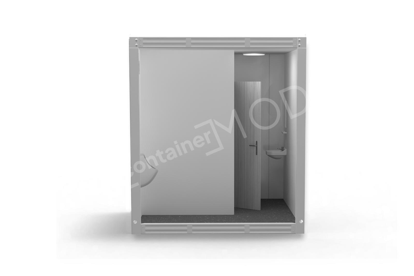 Container Sanitar 3m cu 2 WC, 1 Pisoar White ContainerMod