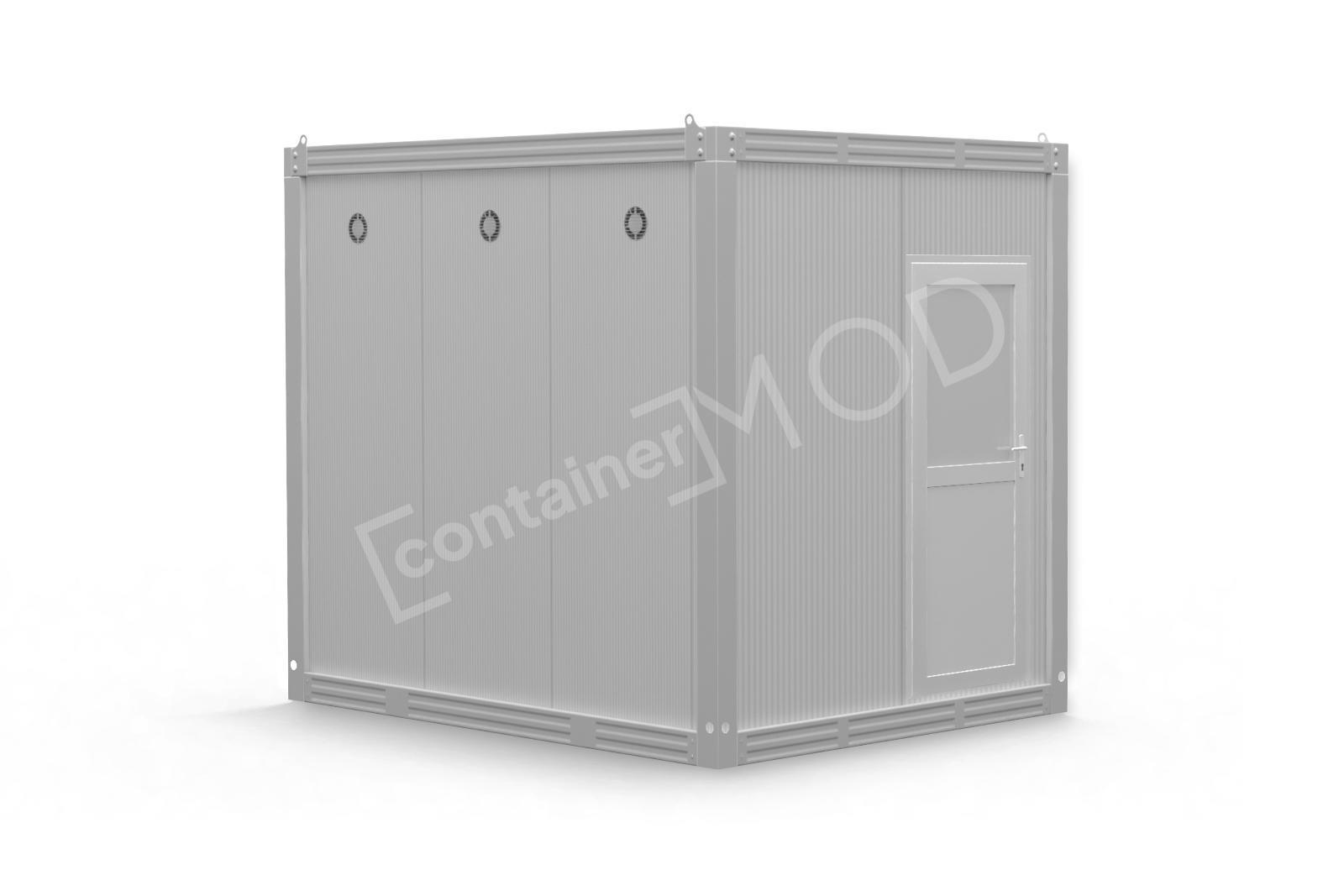 Container Sanitar 3m cu 3 Dusuri Alb ContainerMod