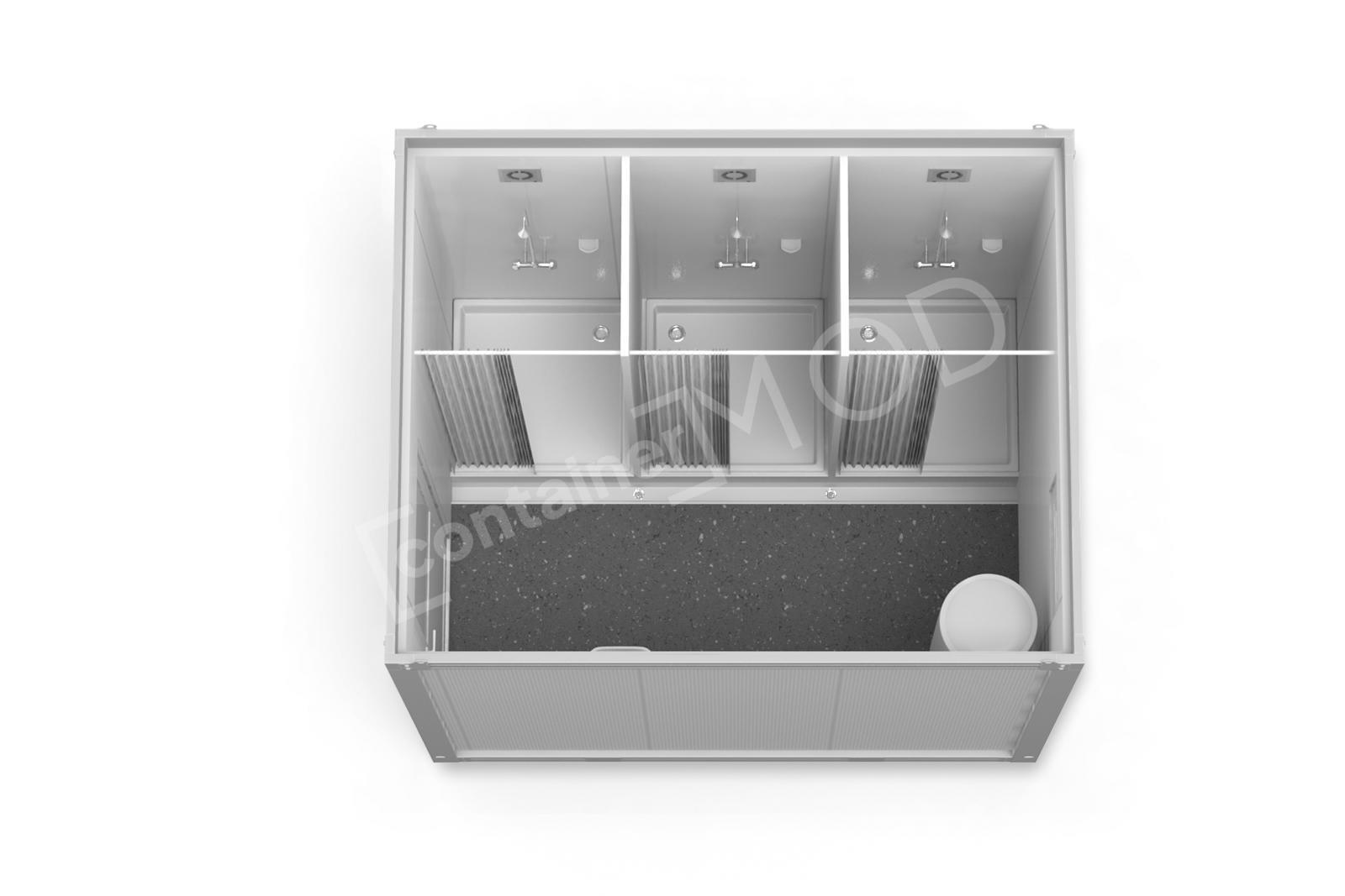 Container Sanitar 3m cu 3 Dusuri White ContainerMod