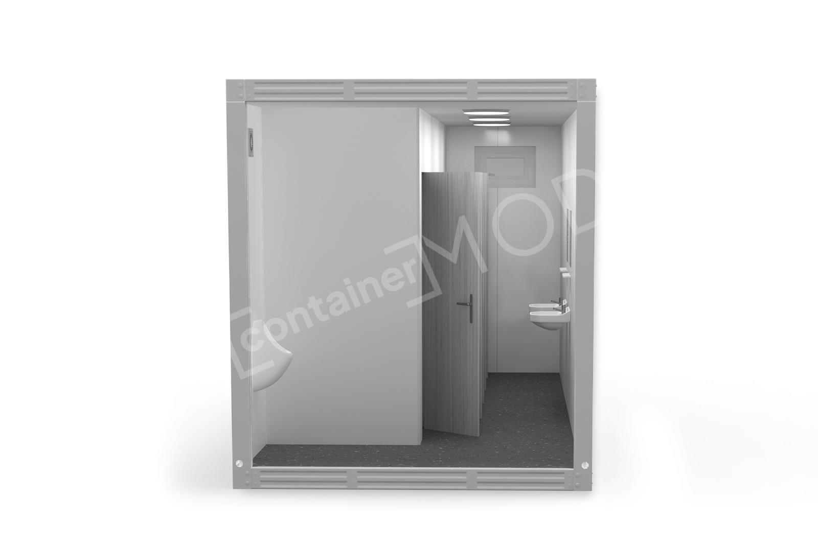 Container Sanitar 6m cu 5 WC 1 Pisoar  White ContainerMod